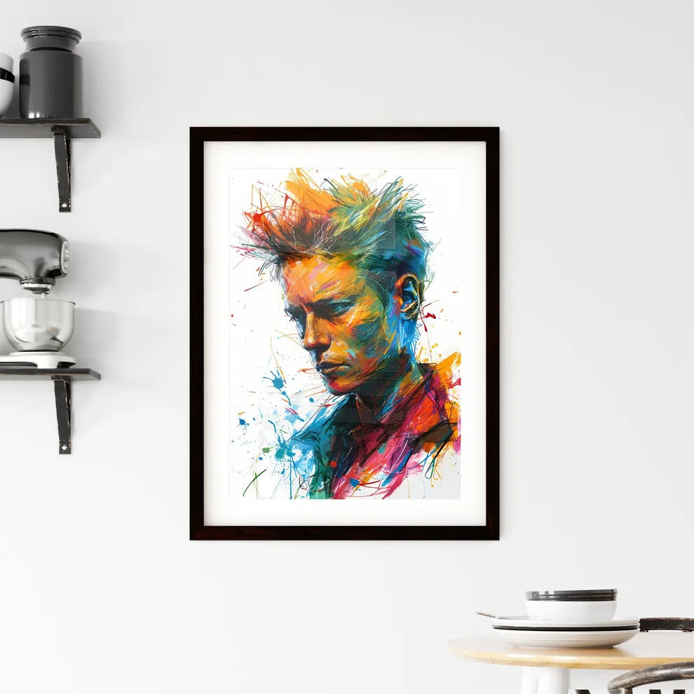 A Poster of Knut Hebstreit drawing - A Man W Framed Print