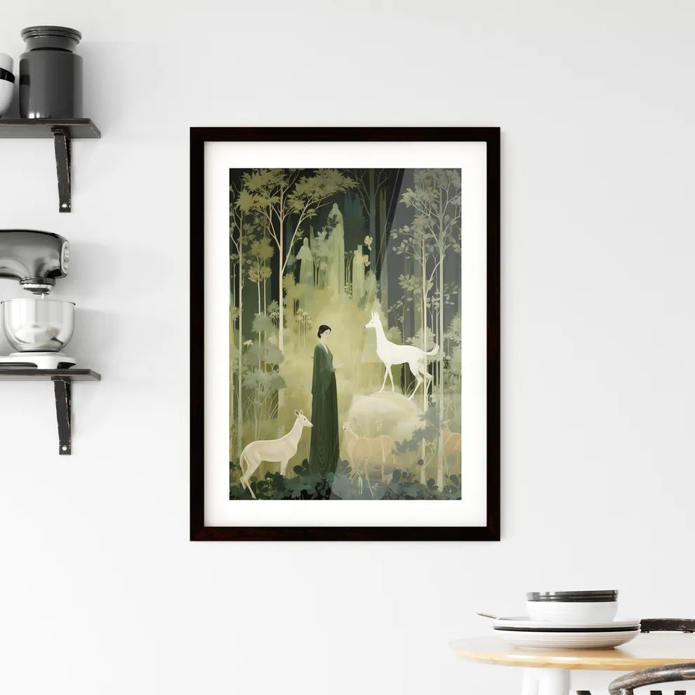 A Poster of the large tapestry and its green colors  Framed Print
