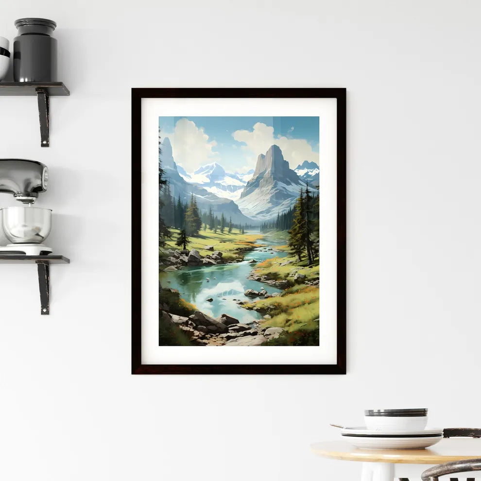 A Poster of Yoho National Park - A River Run Framed Print