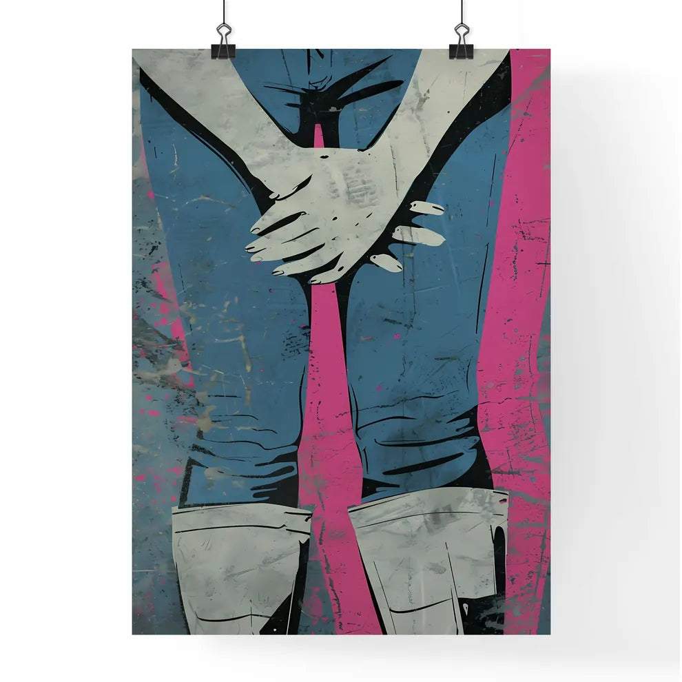 A Poster of two hands holding each other - A Poster