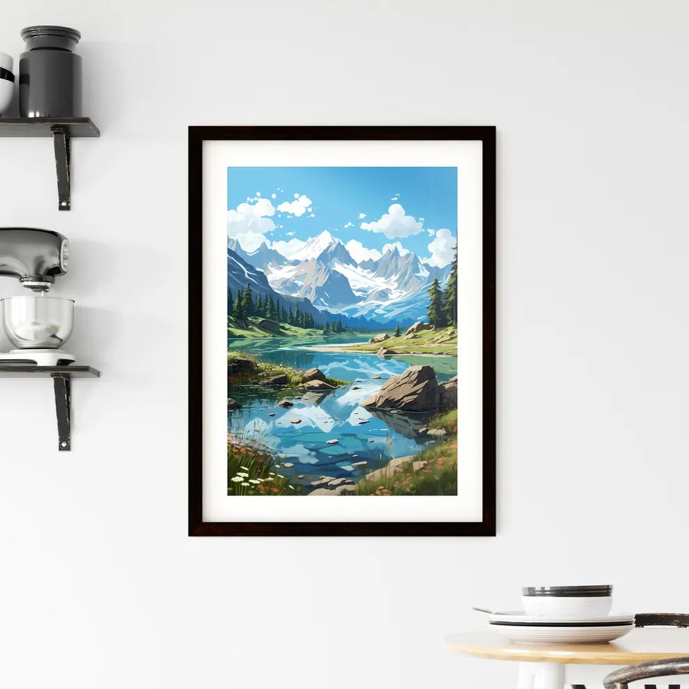 A Poster of Whistler National Park - A River Framed Print