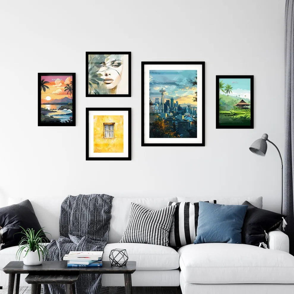 A Poster of Seattle Skyline - A Cityscape With Trees And A Sky Scraper Interior Design