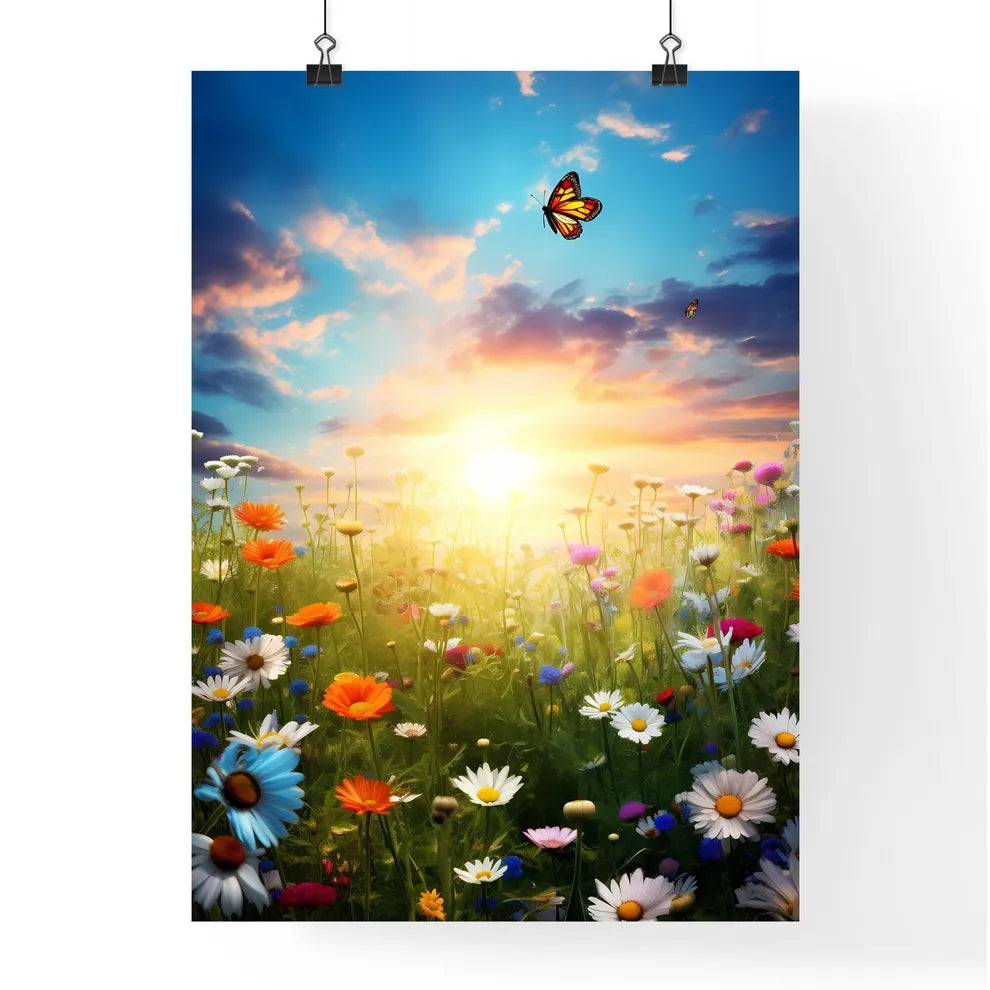 A Poster of A meadow full of flowers - A But Poster