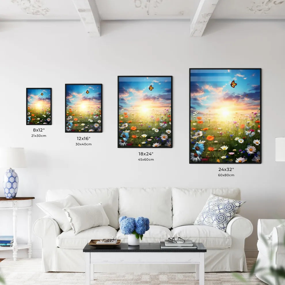 A Poster of A meadow full of flowers - A But - Kitchen Hangings