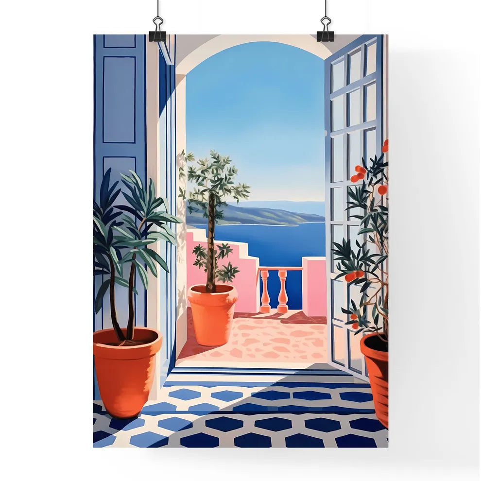 A Poster of if Matisse was a photographer - A Room With A View Of The Ocean And Plants Poster