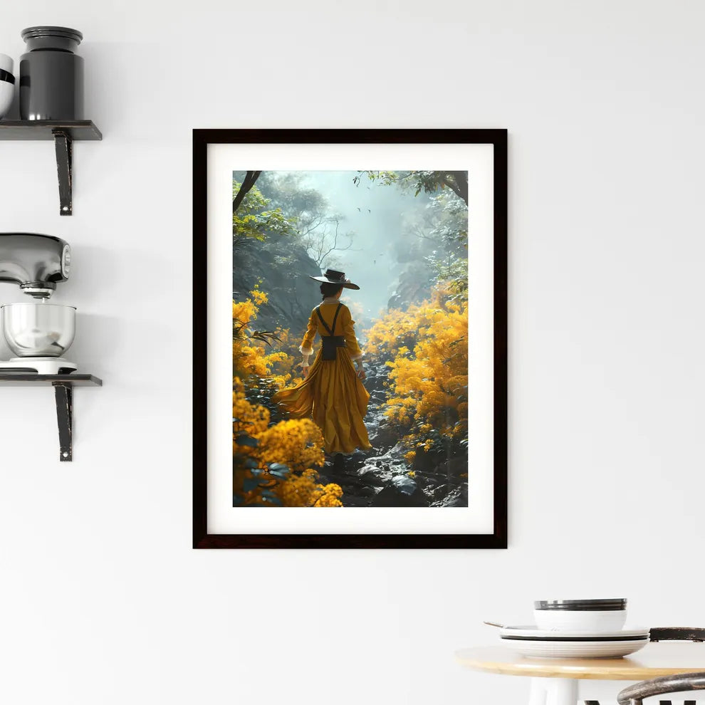 A Poster of lady of the garden - A Woman In  Framed Print