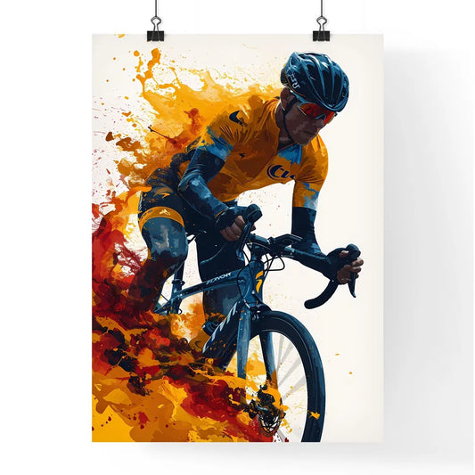 A Poster of an art illustration of a triathl Poster