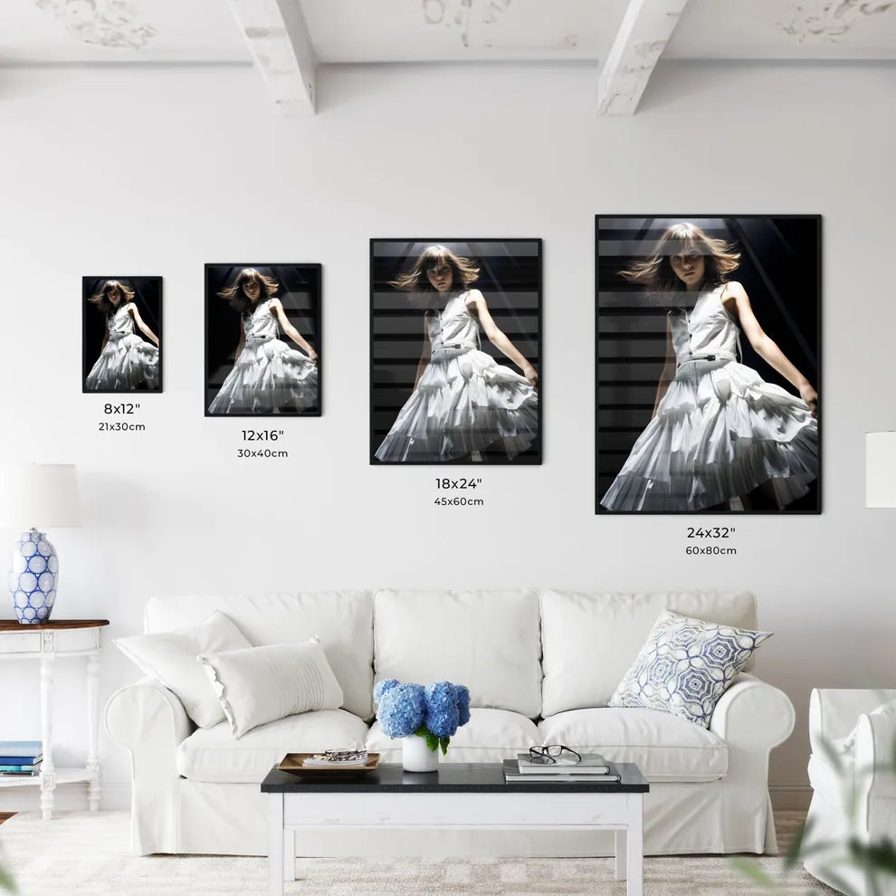 A Poster of A girl in a light dress - A Woma - Kitchen Hangings