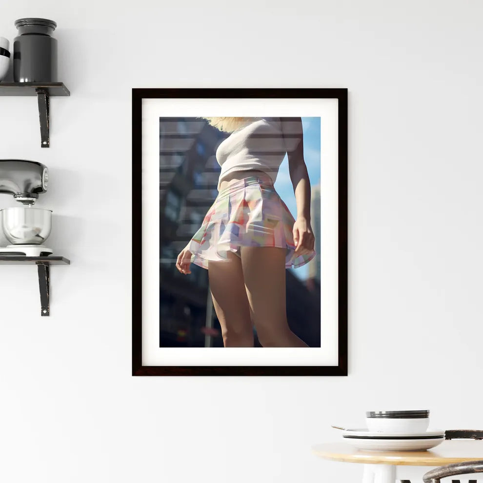 A Poster of Office lady extreme closeup - A  Framed Print