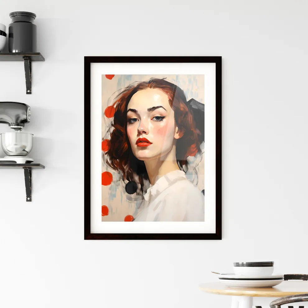 A Poster of young glamorous woman - A Woman  Framed Print