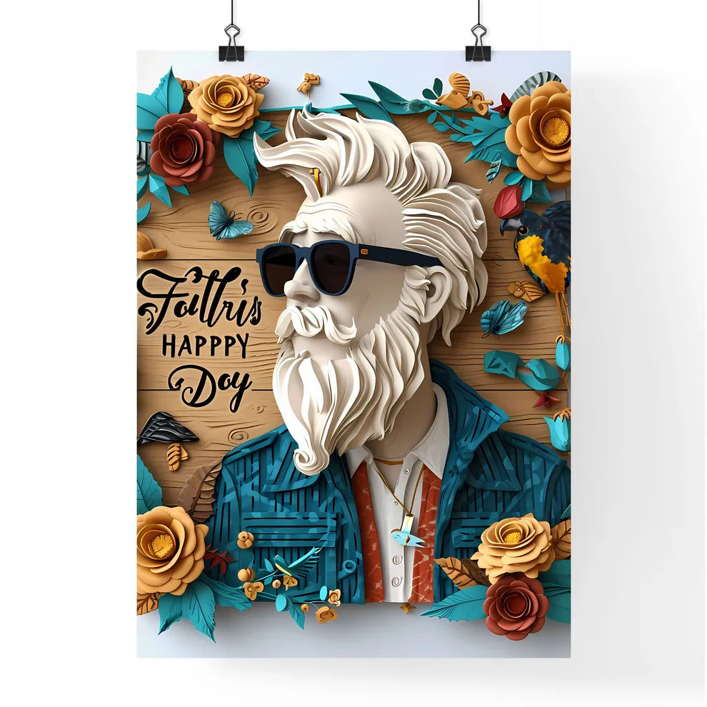A Poster of happy father's day greeting card Poster