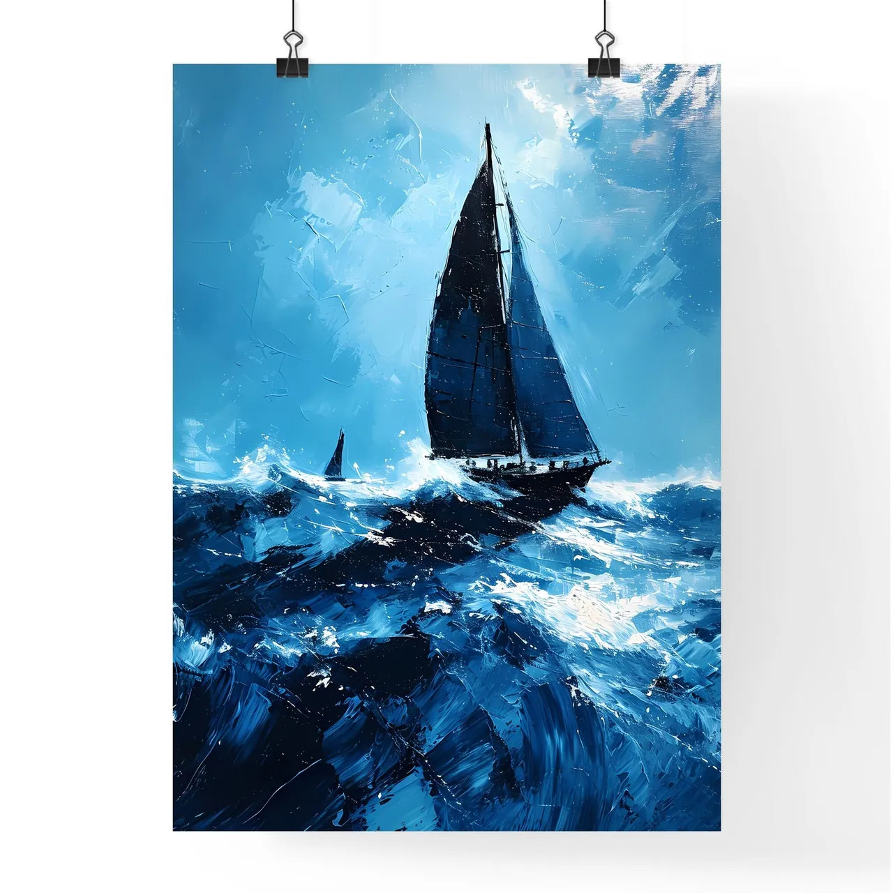 A Poster of Long Beach Art Sketch with clear blue Background  Poster