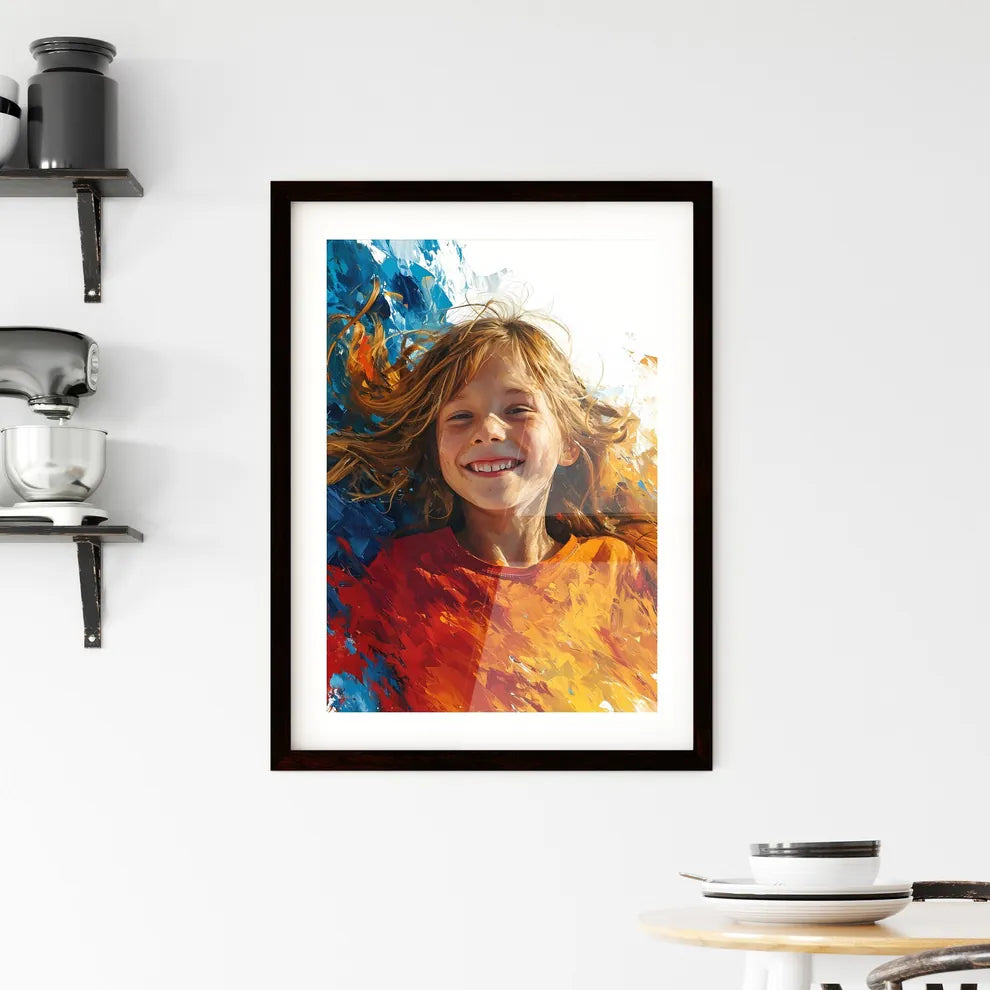 A Poster of t-shirt design of abstract smili Framed Print