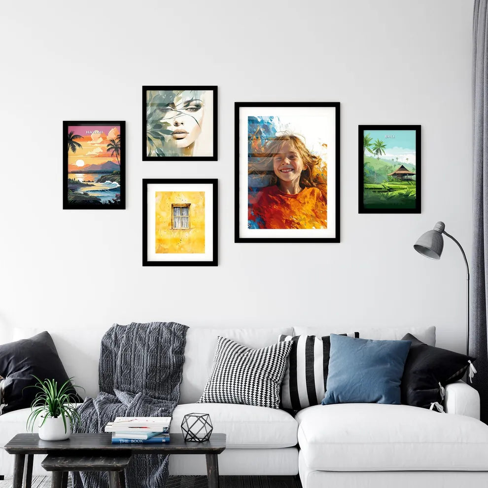 A Poster of t-shirt design of abstract smili Wall Art