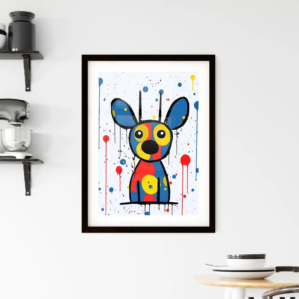 A Poster of minimalist pig art  Framed Print