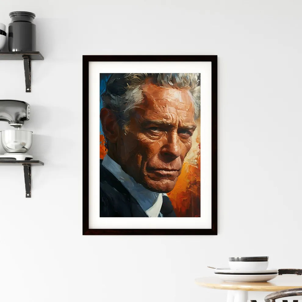 A Poster of Gordon Gekko Portrait with colorful Background  Hangings