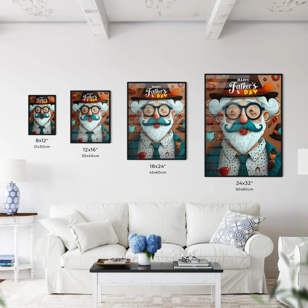 A Poster of happy father's day greeting card - Kitchen Hangings