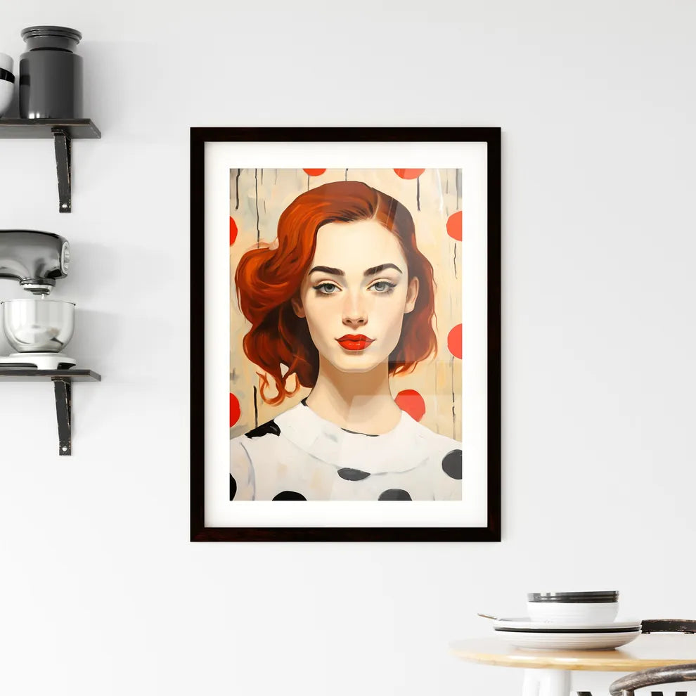 A Poster of young glamorous woman - A Woman  Framed Print