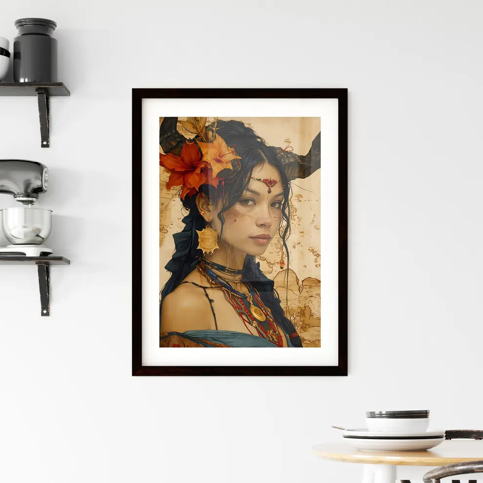 A Poster of a quirky lady has a secret - A W Framed Print
