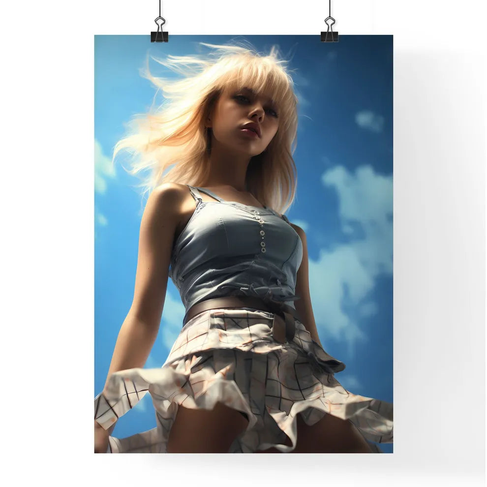 A Poster of Office lady extreme closeup - A  Poster