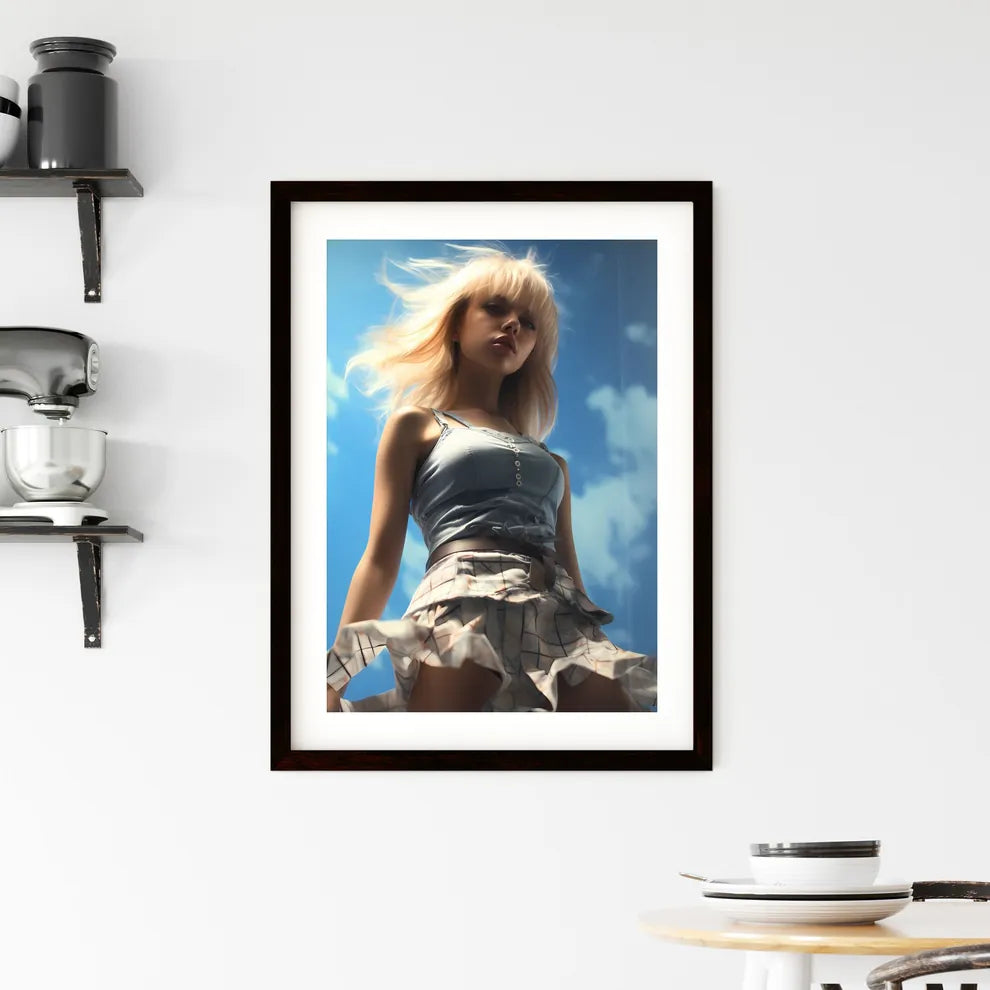 A Poster of Office lady extreme closeup - A  Framed Print