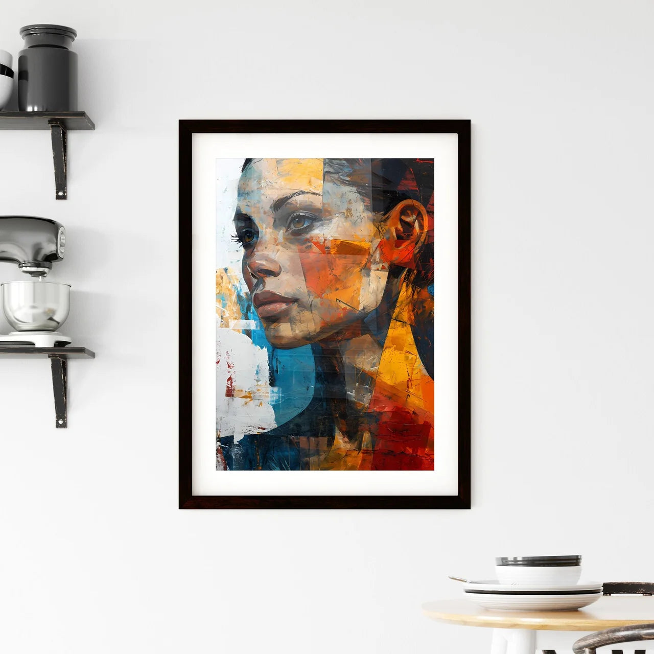 A Poster of a painting of a woman - A Painti Framed Print