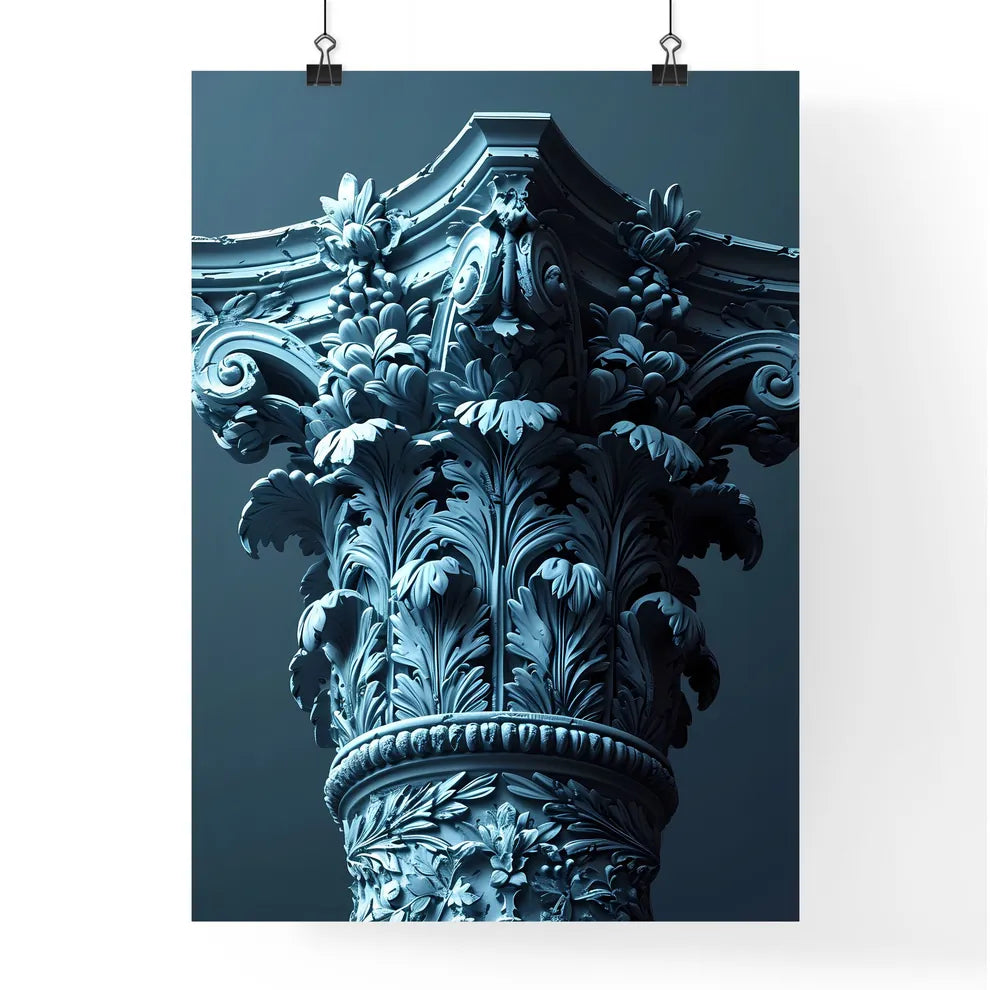 A Poster of art deco minimalism - A Close Up Of A Pillar Poster