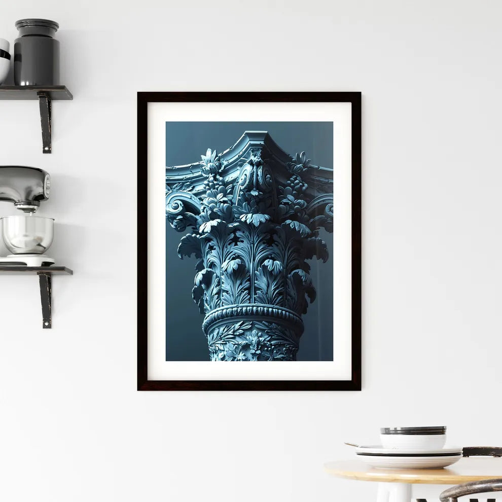 A Poster of art deco minimalism - A Close Up Of A Pillar Custom Print