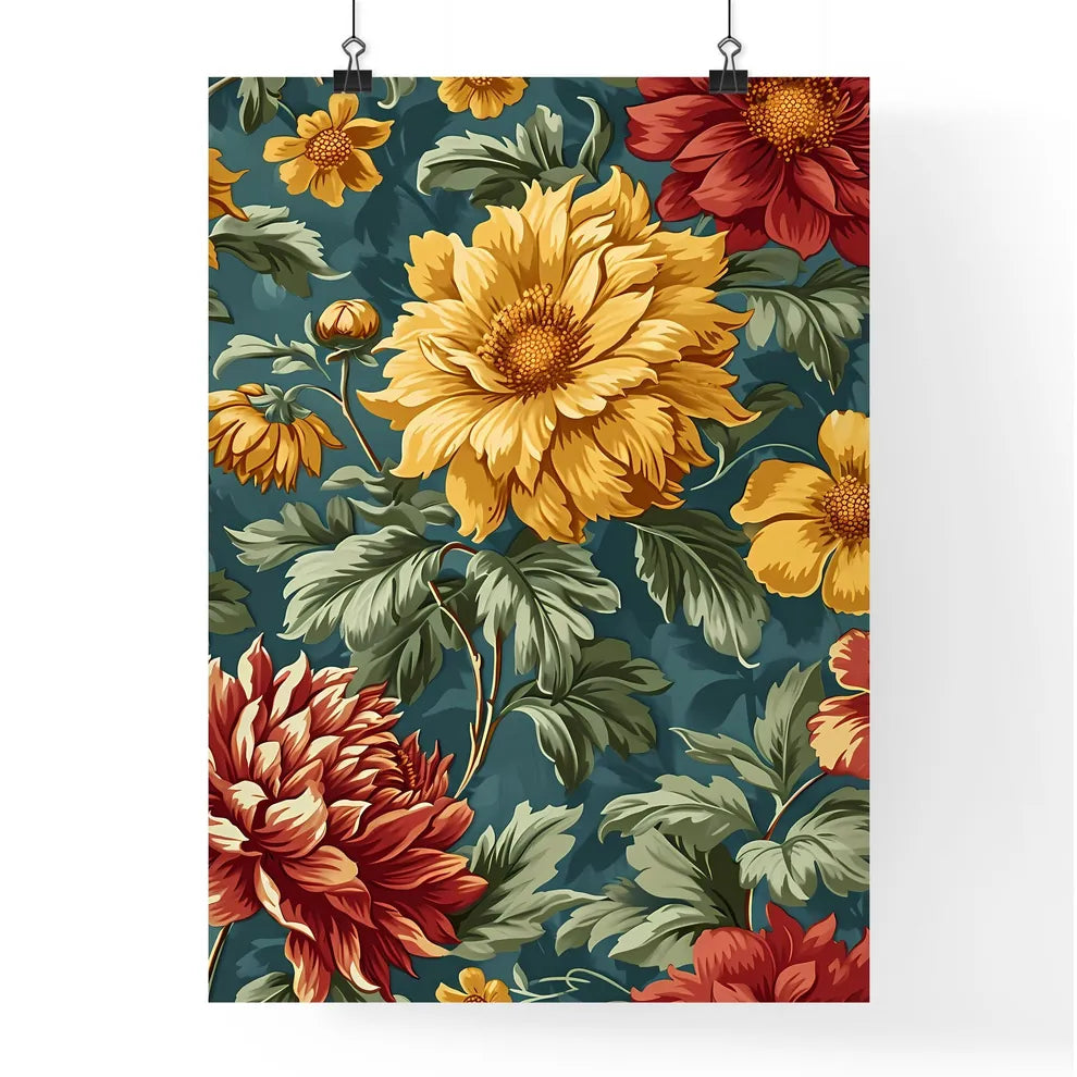 A Poster of vintage wallpaper design - A Col Poster