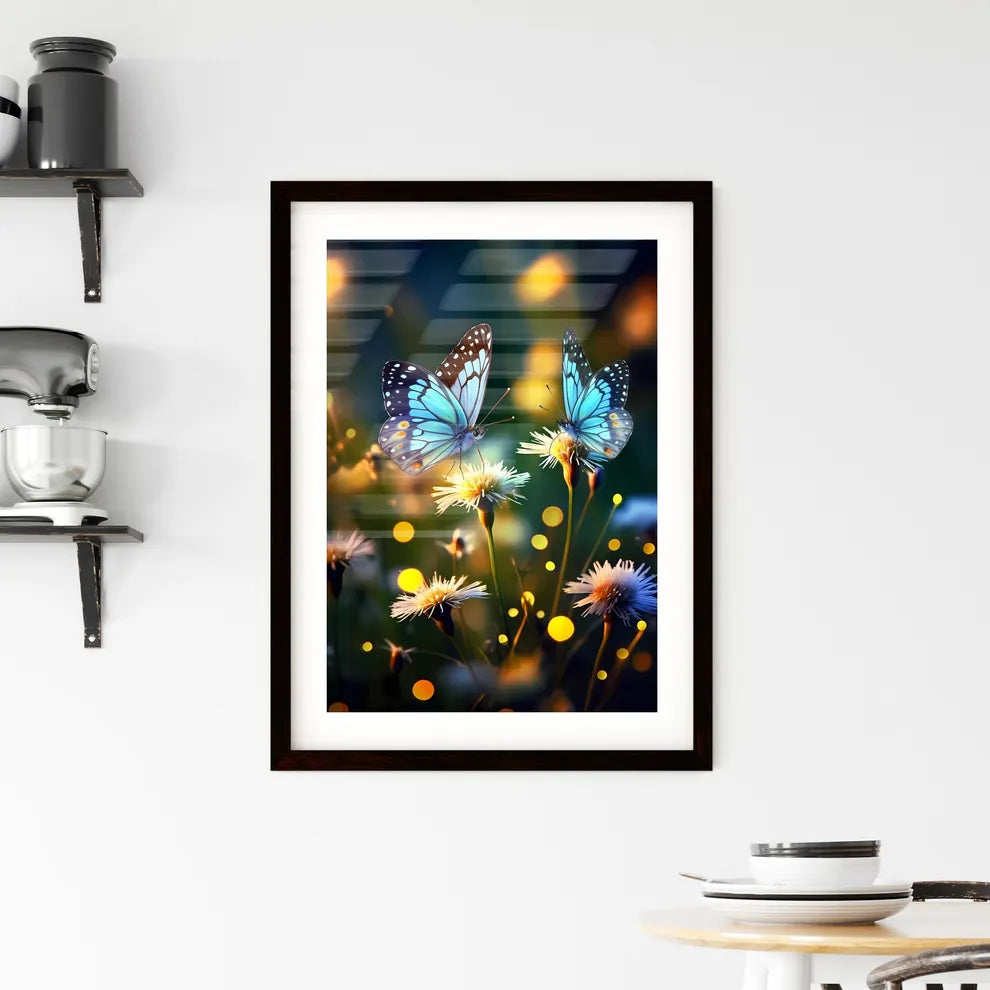 A Poster of A meadow full of flowers  Framed Print