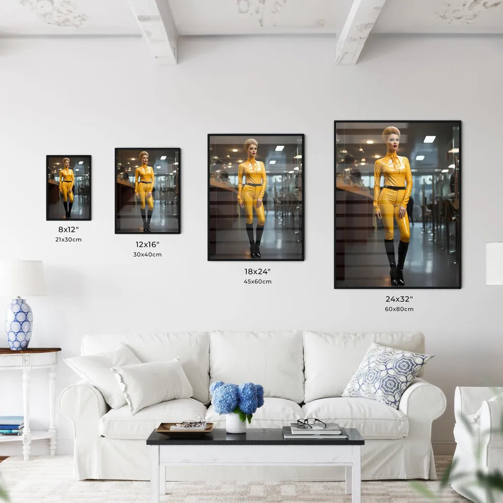 A Poster of beautiful upright standing lady  - Kitchen Hangings