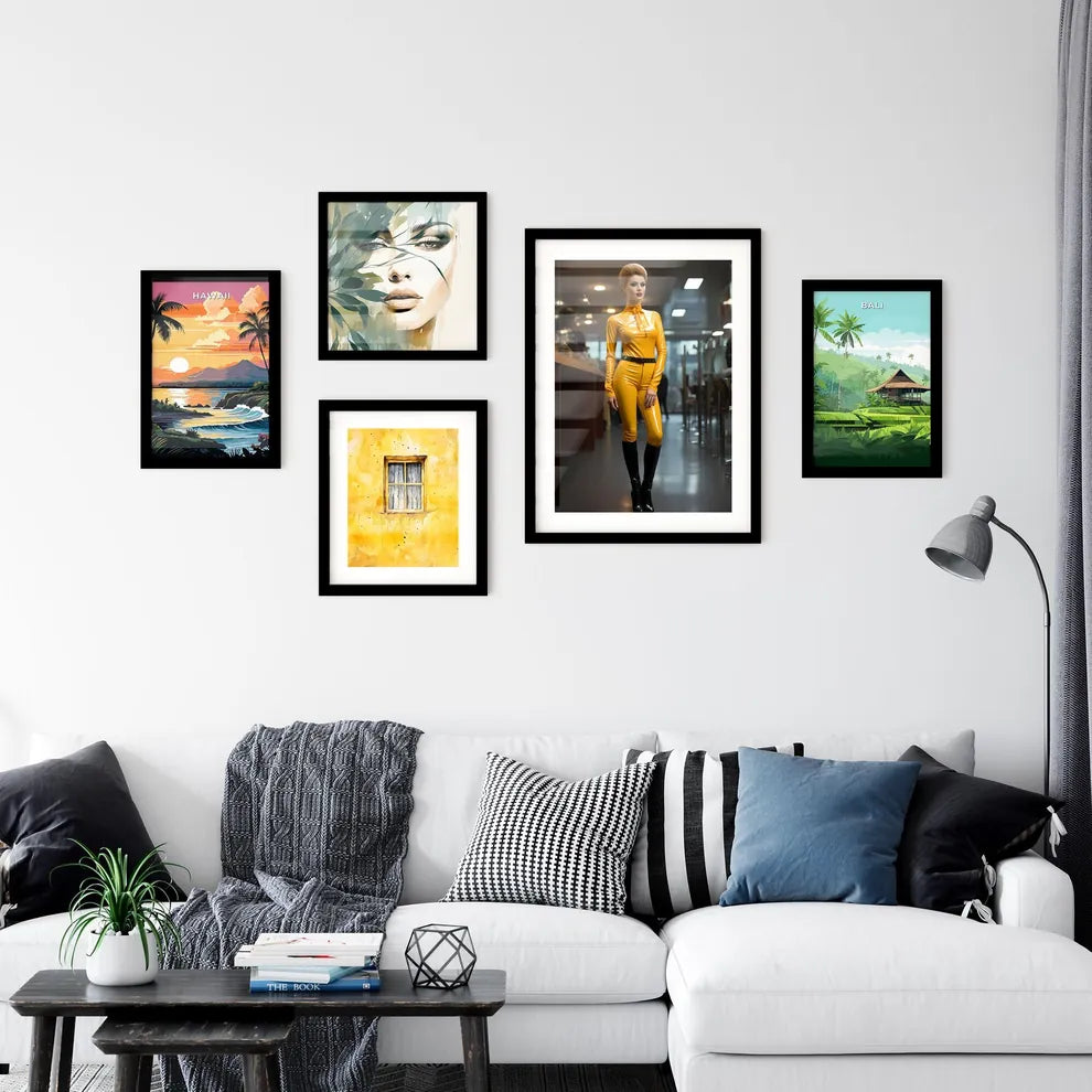 A Poster of beautiful upright standing lady  Wall Art