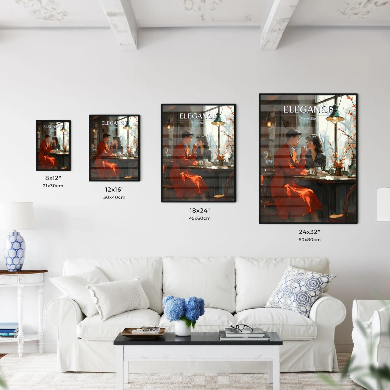 A Poster of paper art style illustration - A - Kitchen Hangings