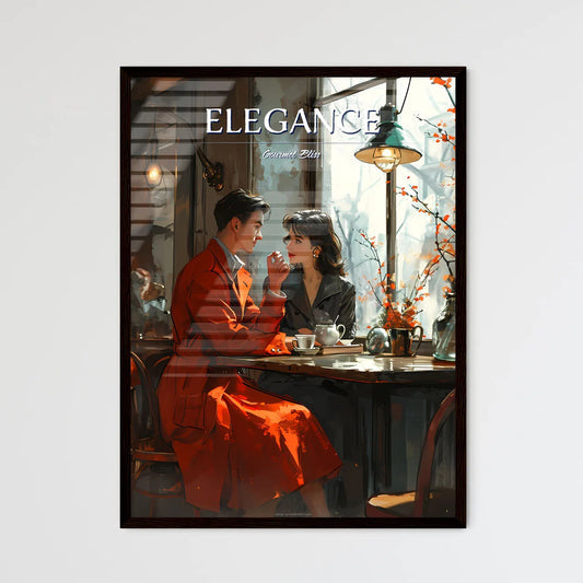 A Poster of paper art style illustration - A - Framed Art Print