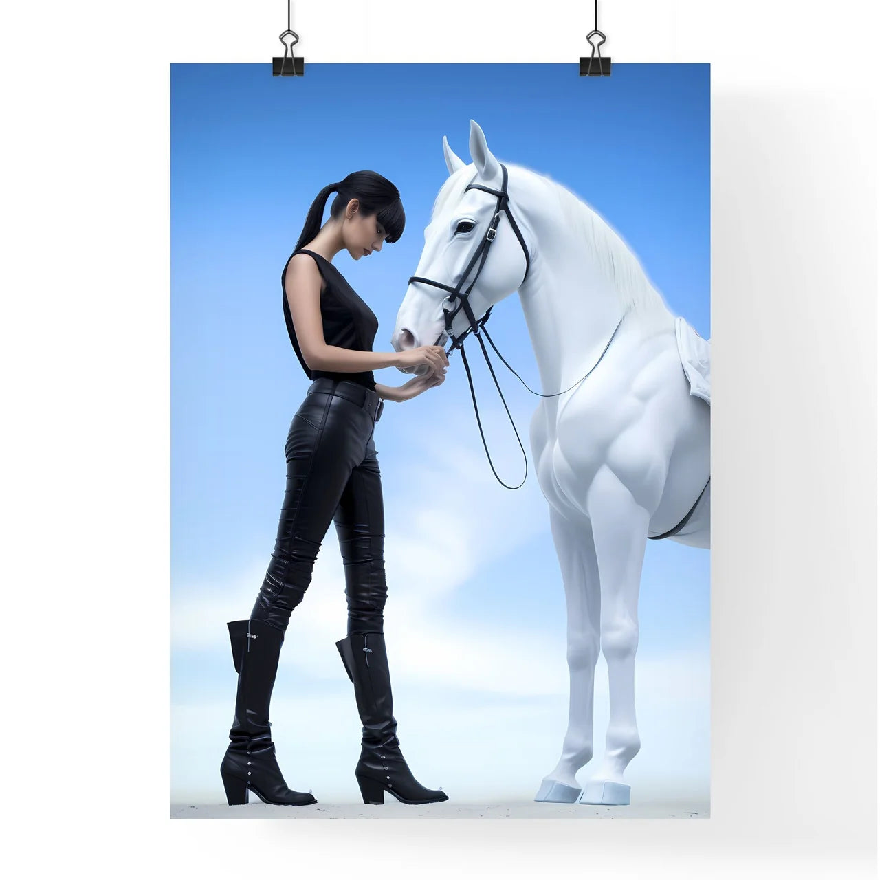 A Poster of a woman in black stiletto boots  Poster