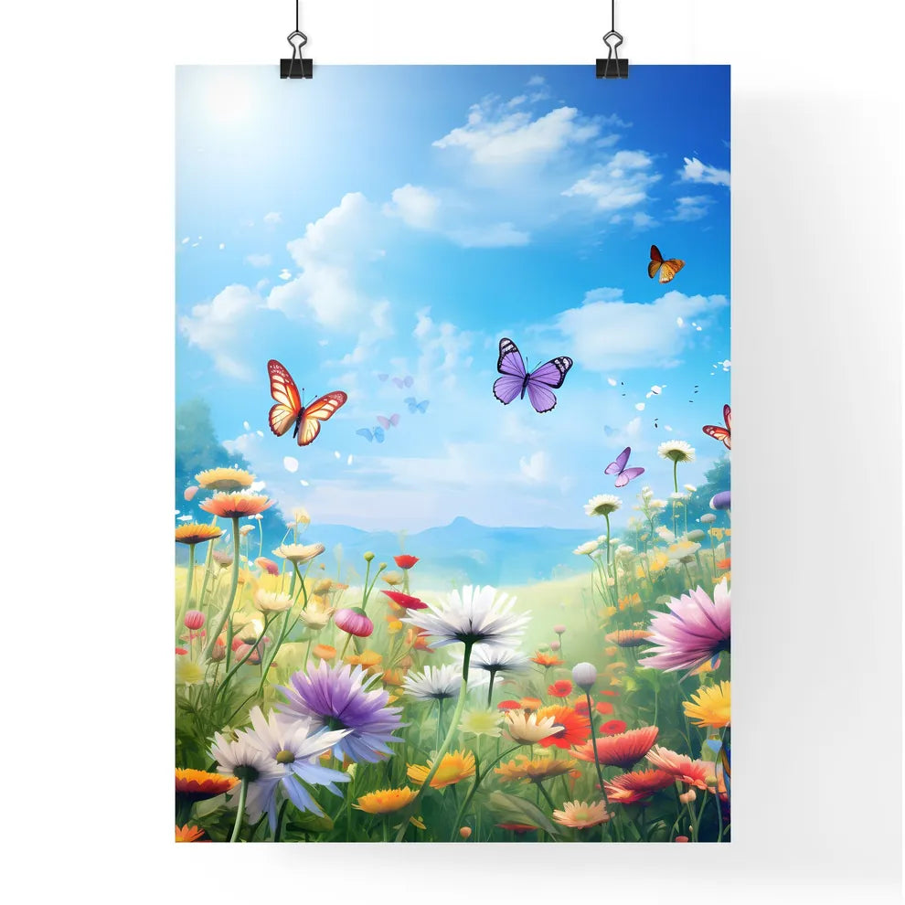 A Poster of A meadow full of flowers  Poster
