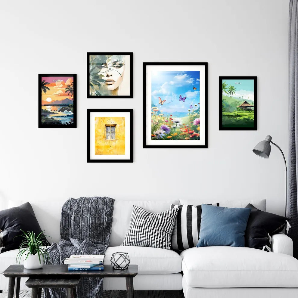 A Poster of A meadow full of flowers  Art Print