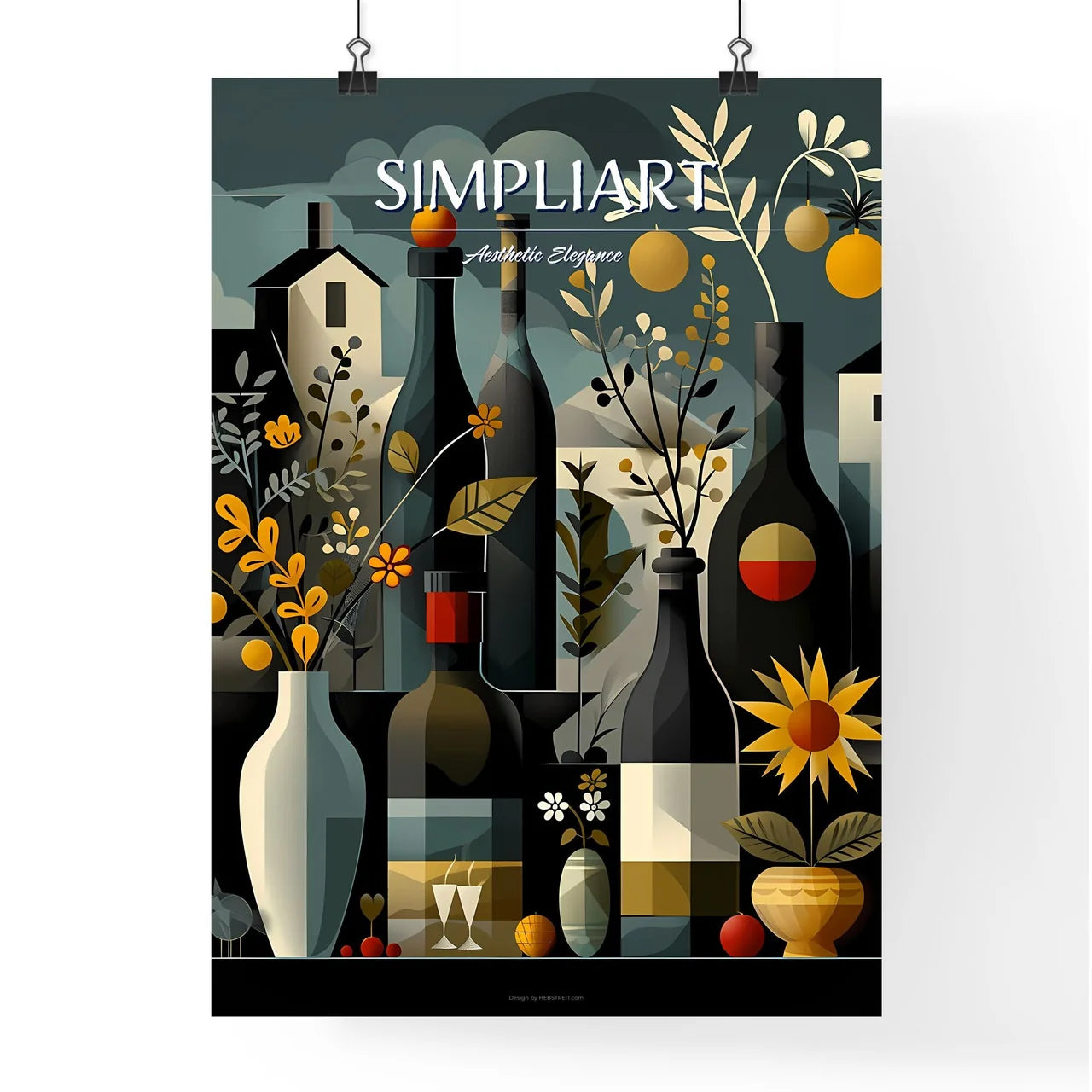 A Poster of art deco minimalism - A Group Of Poster