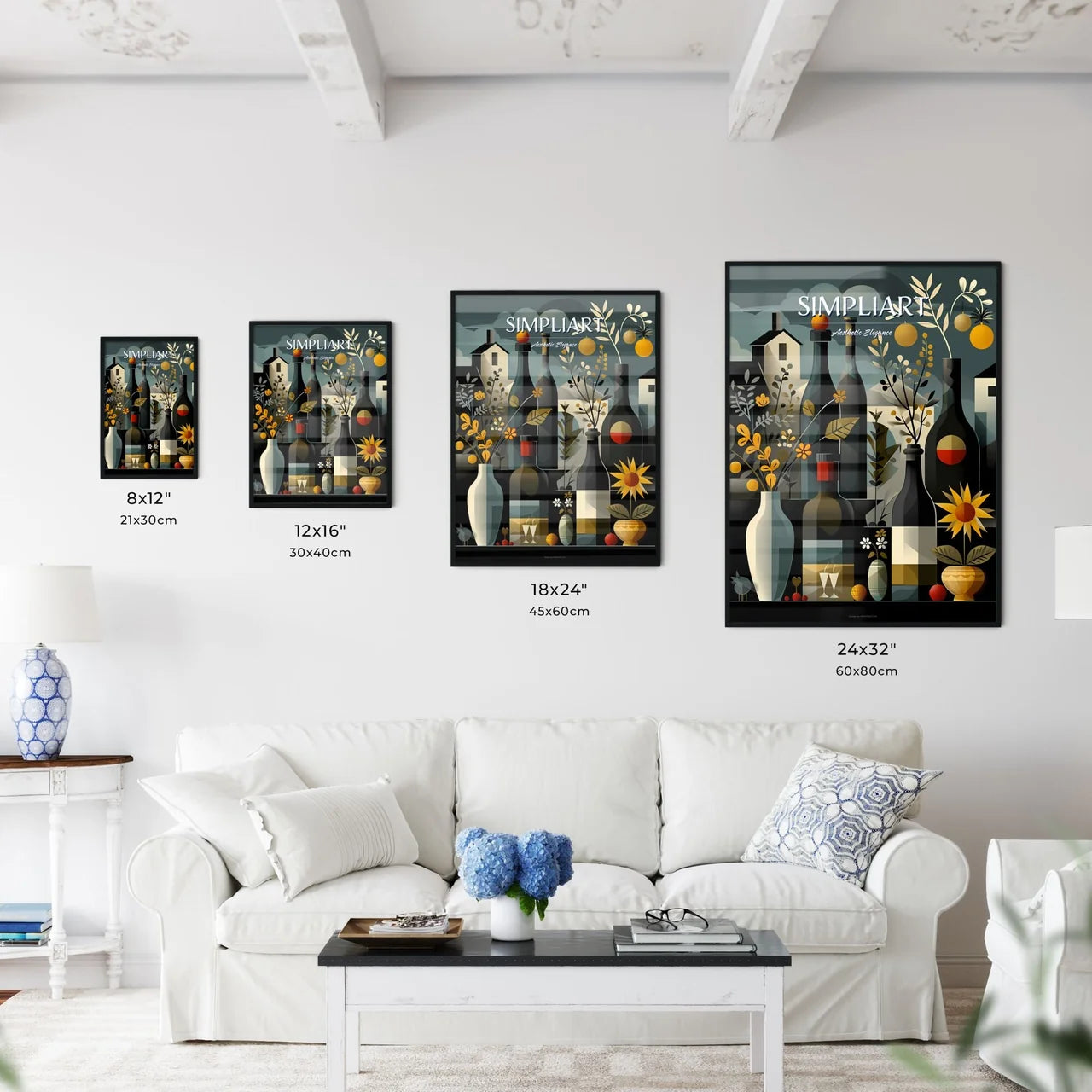 A Poster of art deco minimalism - A Group Of - Kitchen Hangings