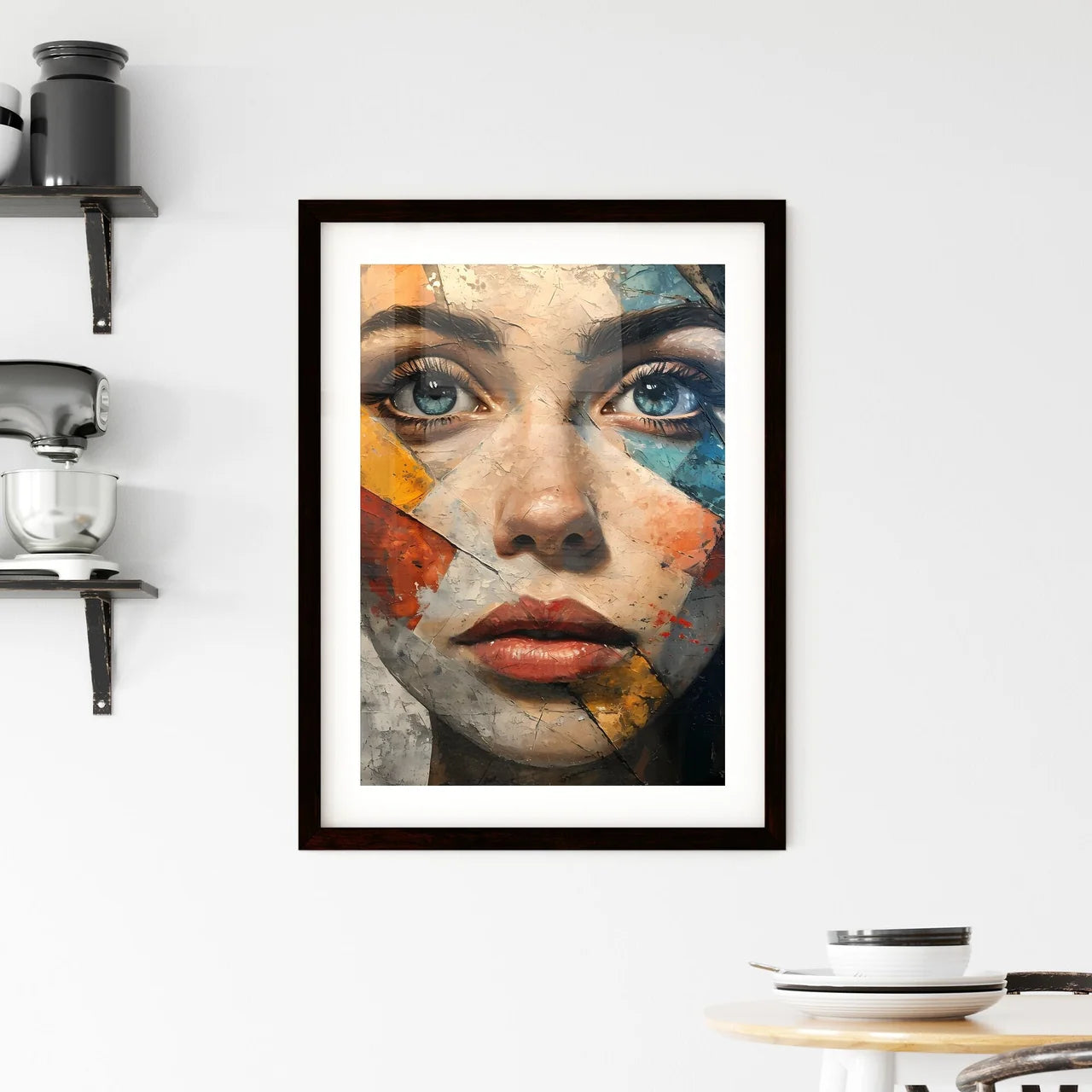 A Poster of a painting of a woman - A Woman' Framed Print