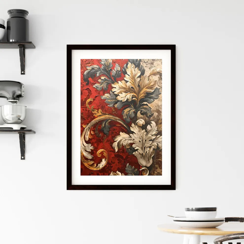A Poster of vintage wallpaper design  Framed Print