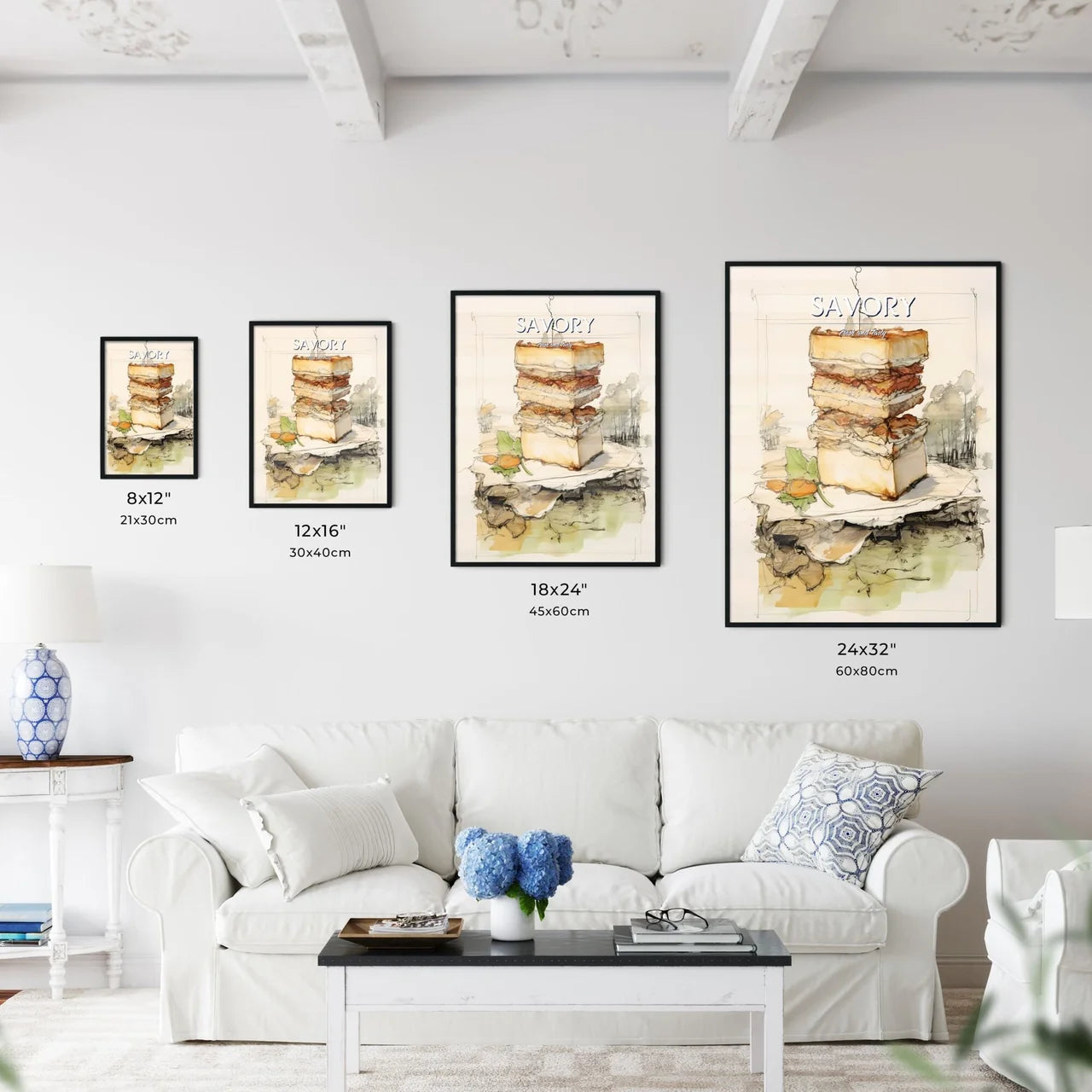 A Poster of illustration of a sandwich - A P - Kitchen Hangings