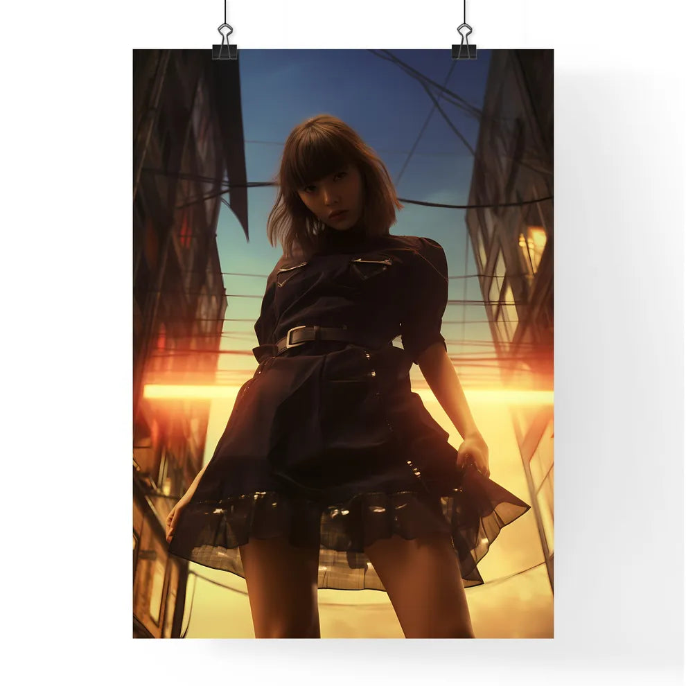 A Poster of Office lady extreme closeup - A  Poster