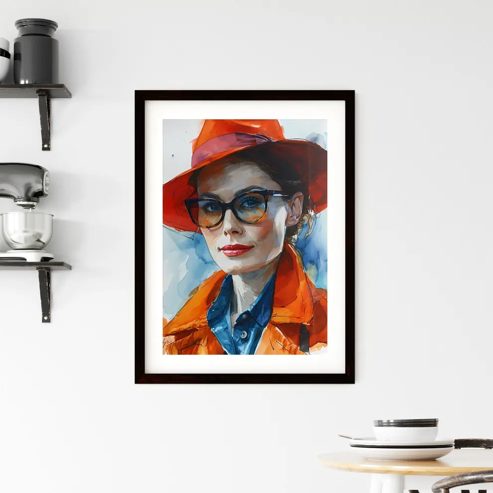 A Poster of a quirky lady has a secret - A W Framed Print