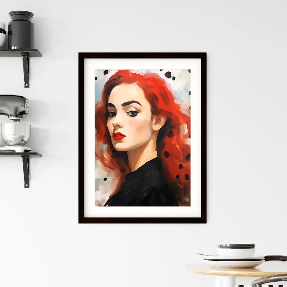 A Poster of young glamorous woman - A Woman  Framed Print