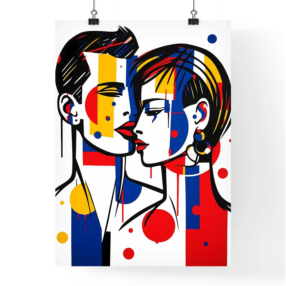 A Poster of minimalist barber art - A Man An Poster