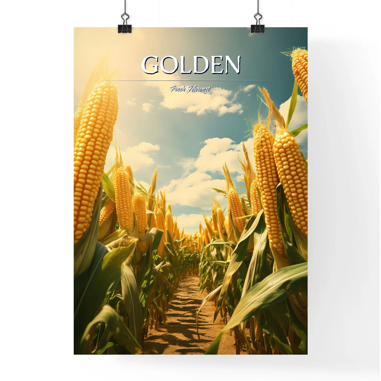 A Poster of A field of ripe corn - A Field O Poster