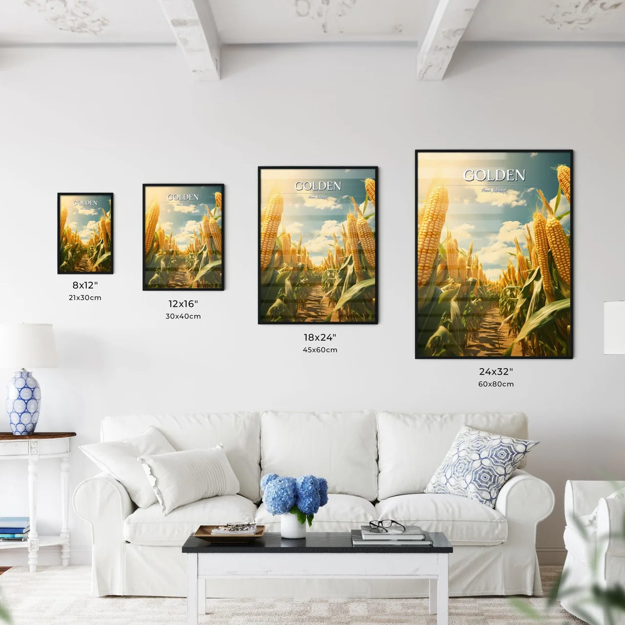 A Poster of A field of ripe corn - A Field O - Kitchen Hangings