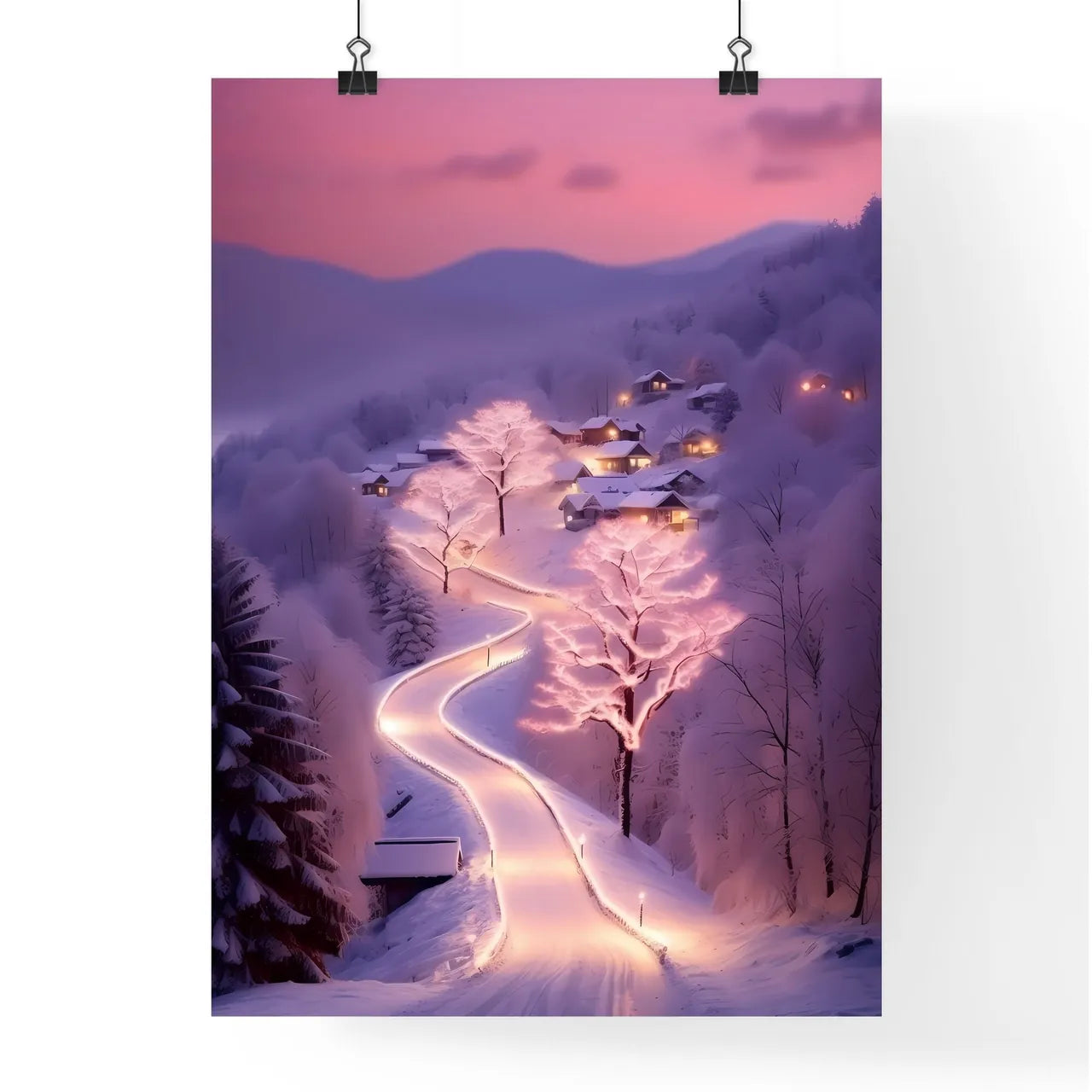 A Poster of beautiful snow scene Poster