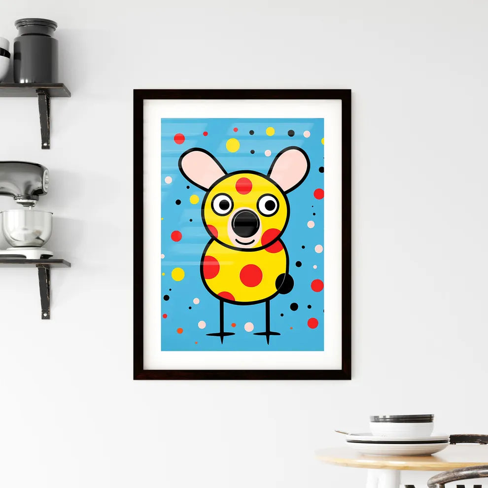 A Poster of minimalist pig art  Framed Print